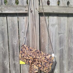 INC International Concepts Brown and Gold Clutch